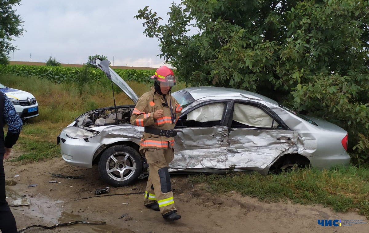 В аварии возле Сухого Лимана пострадала женщина с двумя маленькими детьми