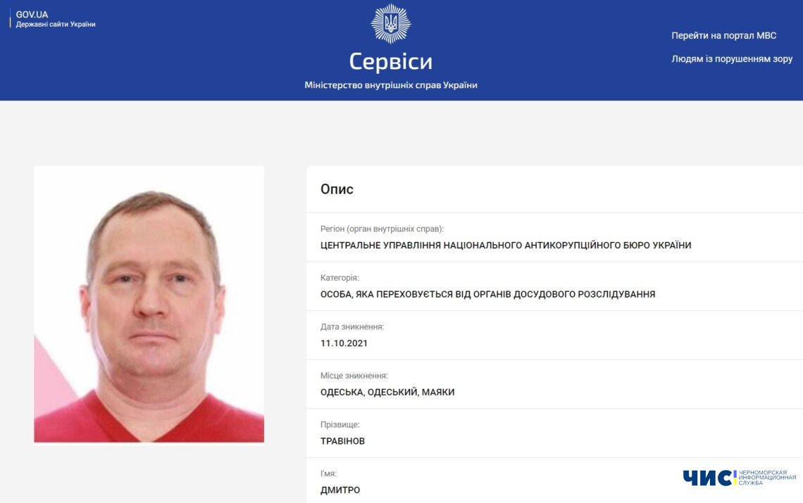 НАБУ оголосило в розшук фігуранта справи порту «Чорноморськ»