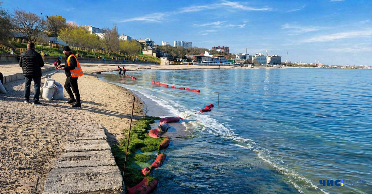 У Чорноморську очистили ділянку моря від масляної плями після атаки рф